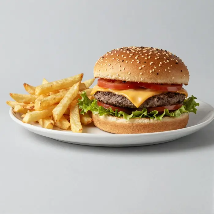 Cheddar ButterBurger with Bacon Triple
